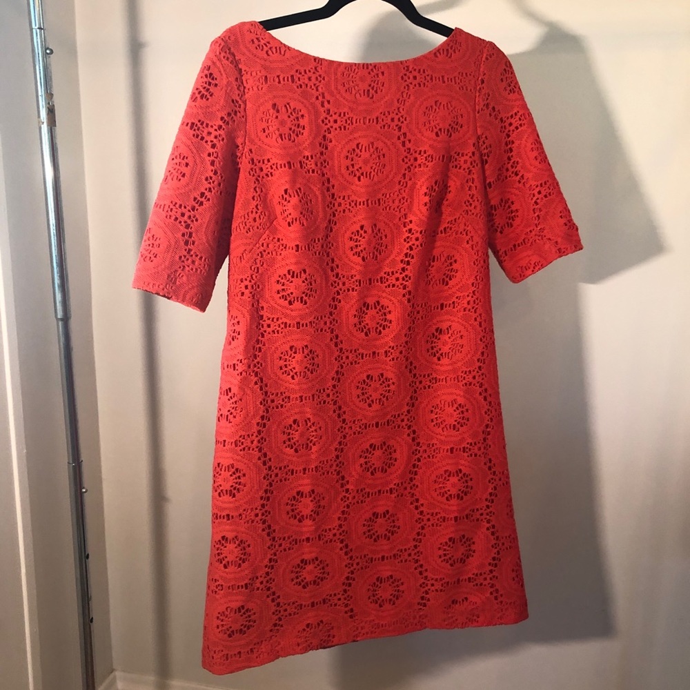 💫 3 for $30 💫 Coral dress with crochet overlay